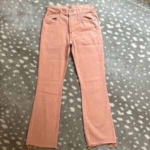 Mother Insider Ankle Fray Chalk Terracotta 27